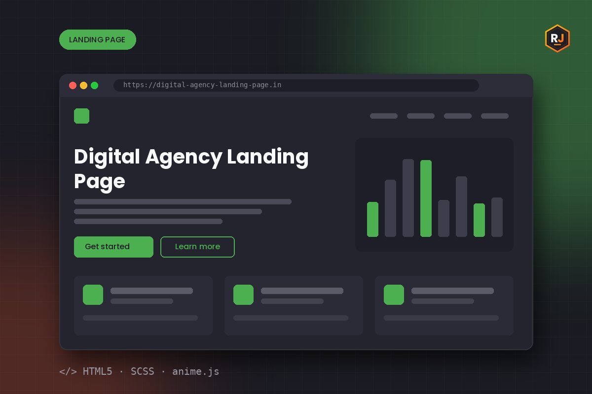 Digital Agency Landing Page — Landing Page by RJ Coder