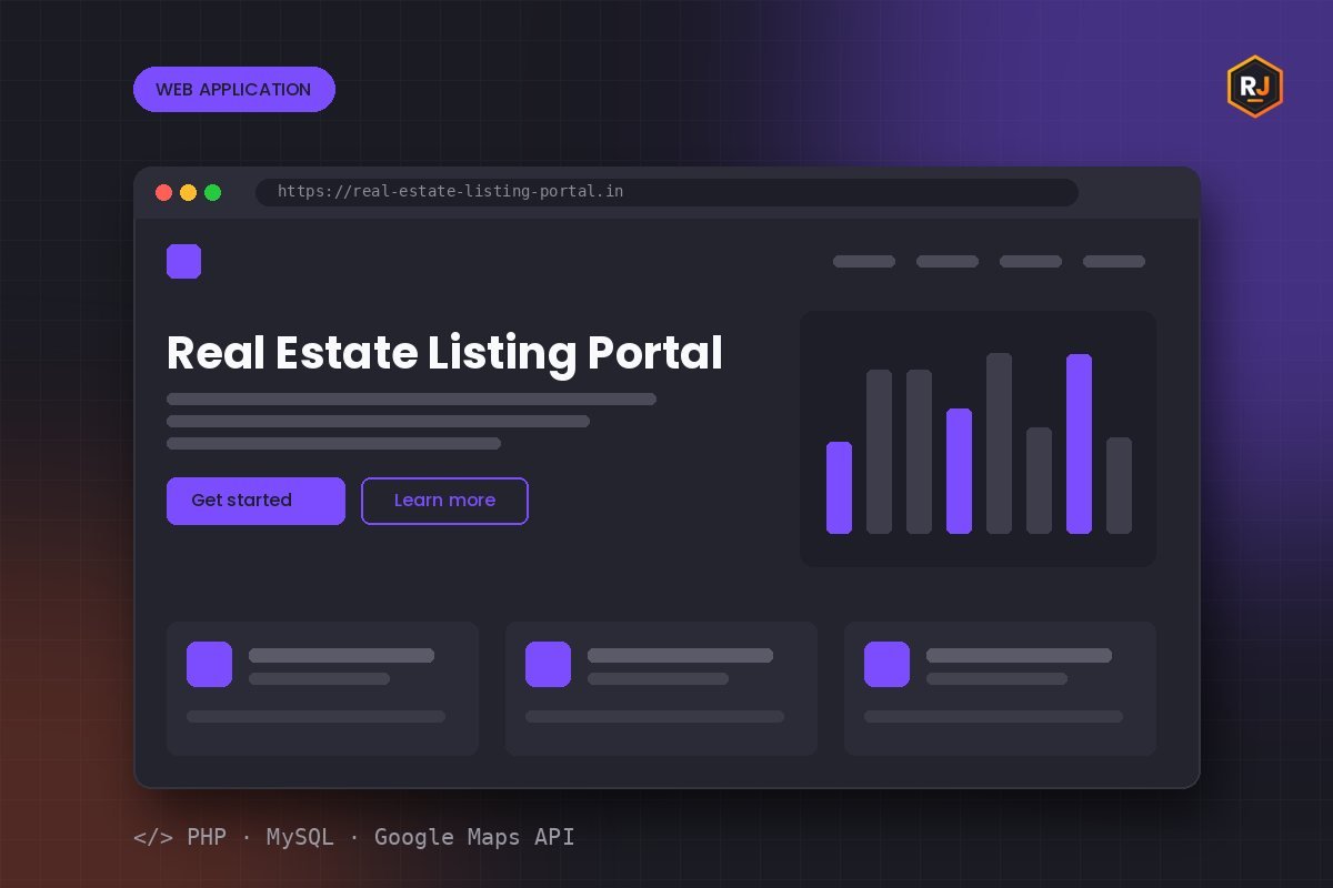 Real Estate Listing Portal — Web Application by RJ Coder